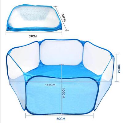 Portable Small Pet Cage Transparent Cat and Dog Cage Tent Pe