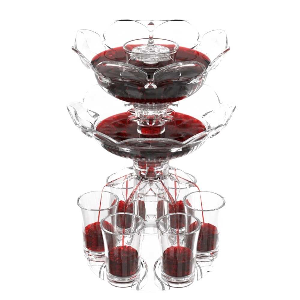 防摔全新三代莲花分酒器六杯白酒红酒调酒酒具套装鸡尾酒混酒器