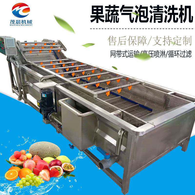 预制菜加工水果鼓泡式清洗机 野菜根木耳全自动果蔬气泡清洗设备