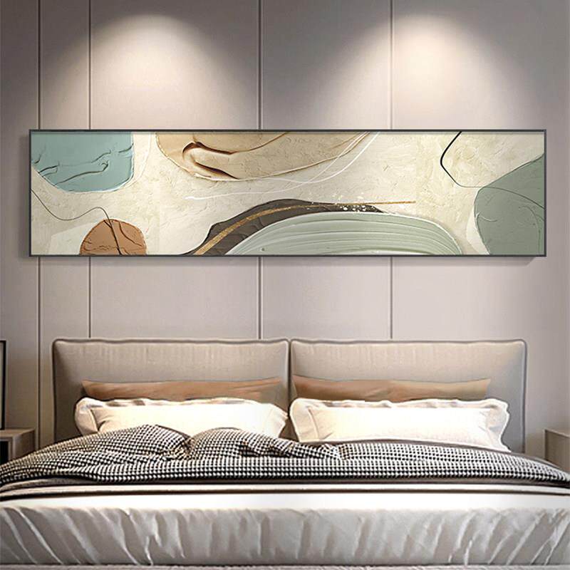石来运转卧室装饰画 画现代抽象主卧床头挂画 画横版简约高级感客