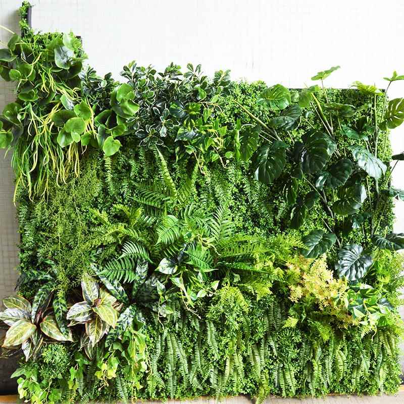仿真植物墙绿植墙面草皮室内墙壁装饰绿色草坪塑料假花形象背景墙