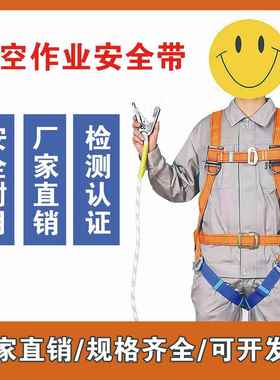 全身五点式欧式高空作业安全带电力施工外墙清理工地防坠落安全绳