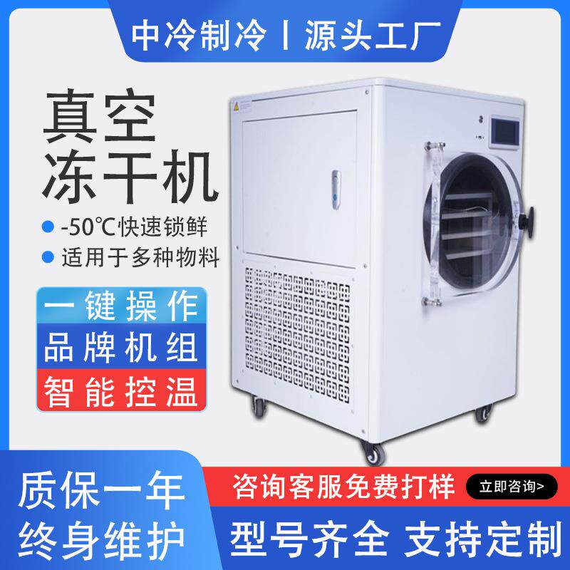 小型家用冻干机中药材食用菌真空冷冻干燥机低温锁鲜果蔬冻干设备