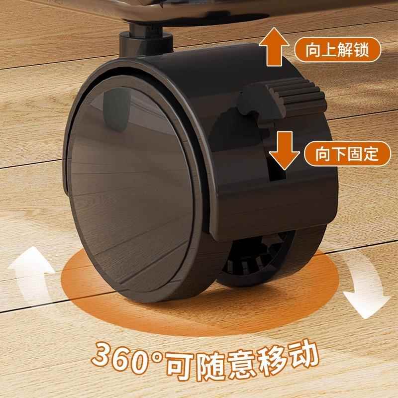 书架下置物架书桌旁小书柜学无品牌/习边带轮可移动整理桌架书桌