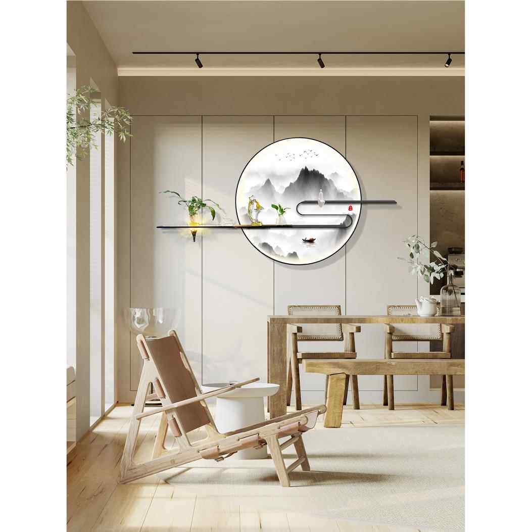 新中式装饰画客厅沙发背景墙挂画餐厅床头画茶室书房山水壁画