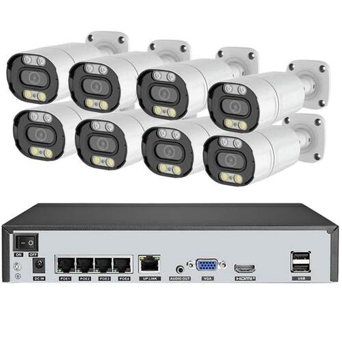 4K 8MP 8CH Face detection Security Camera System poe监控套装