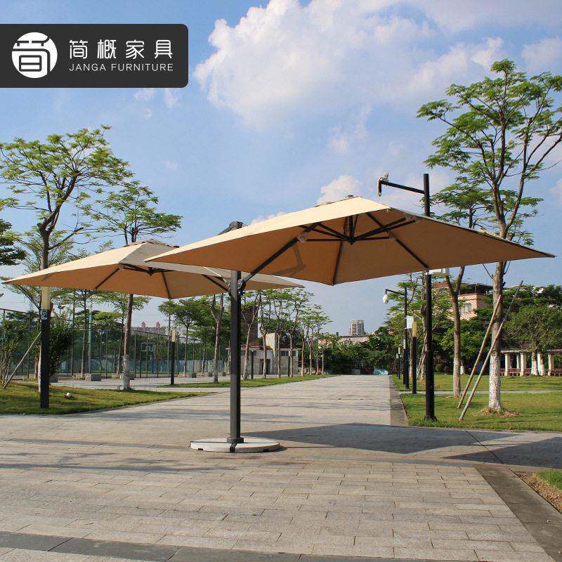 户外庭院花园双头罗马伞室外别墅露台大型遮阳伞商用景区罗马伞