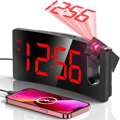 Mpow Projection Alarm Clock, Digital Clock for Bedroom, 3-Le
