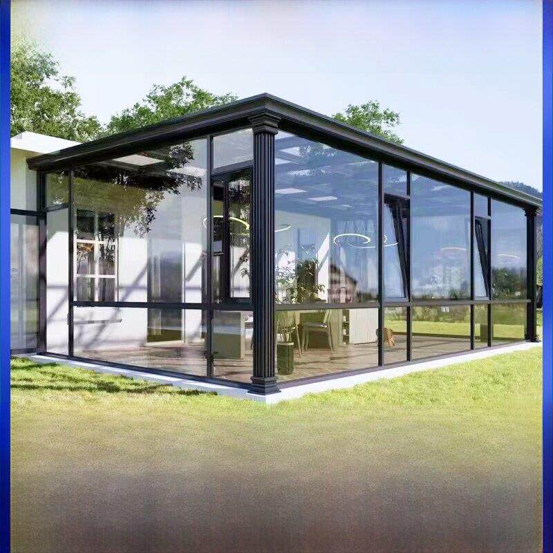 北京阳光房玻璃房定制铝合金门窗密封阳台断桥铝玻璃房露台阳光房