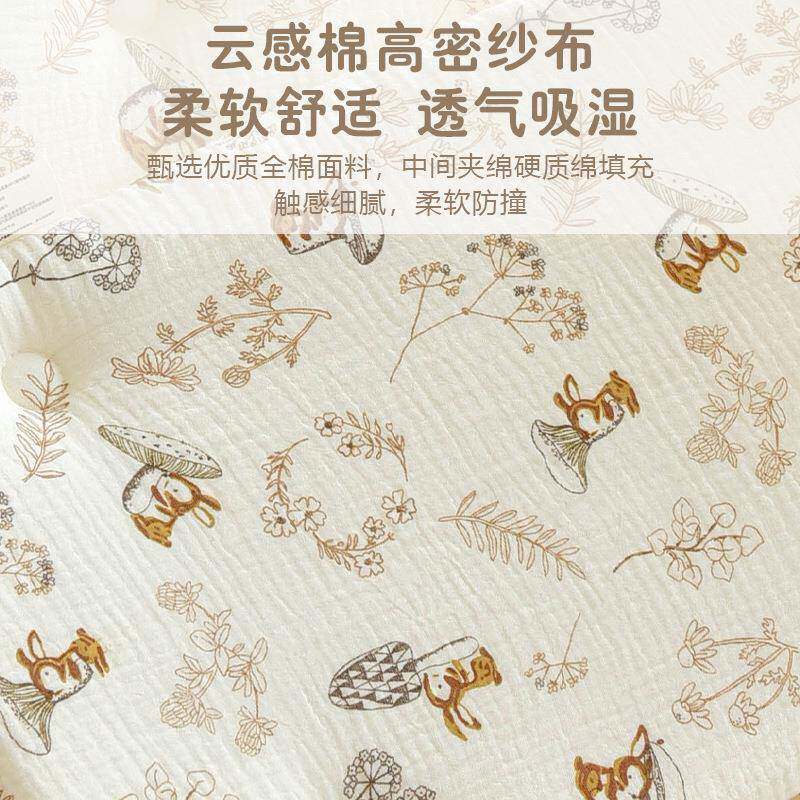 新生婴儿纯棉纱布一片式床围宝宝防撞缓冲软包儿童拼接床围栏挡布