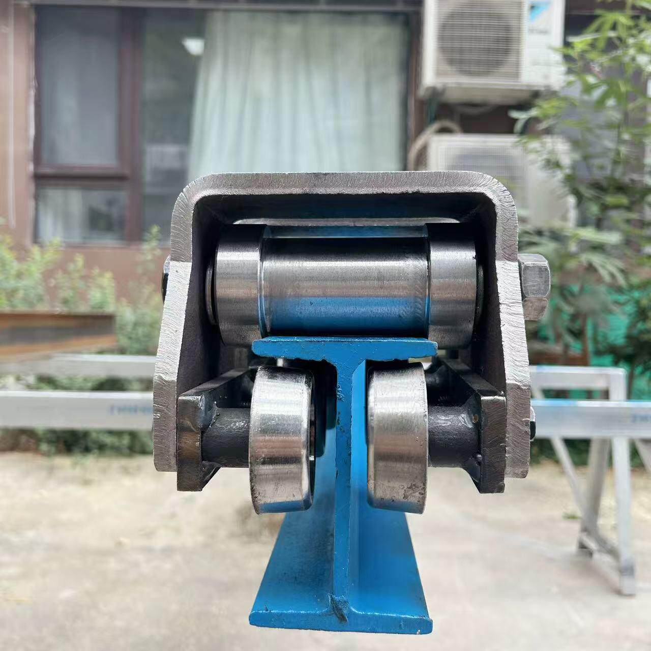 工字钢轨道滑轮重型滑轮小车悬挂式滑轮槽钢轮H钢轮工业滑轮10号