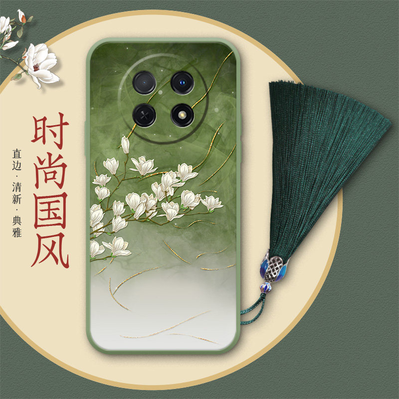 适用于MEKS「水墨玉兰绿」适用华为畅享60X手机壳新款60Pro中国风