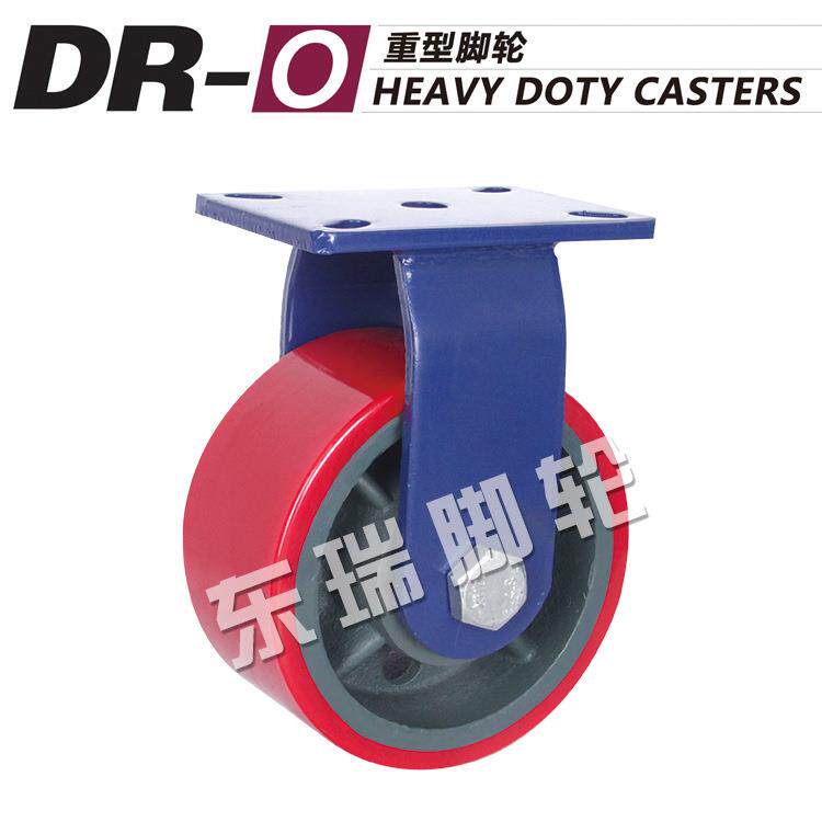 双列轴承轮子定向聚氨酯工业脚轮铁芯重型脚轮厂家直供