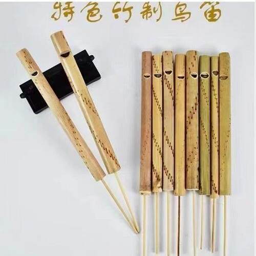 高档泰特色模鸟叫声乐器手工拟儿童鸟百灵口哨竹制怀旧竹国子学生