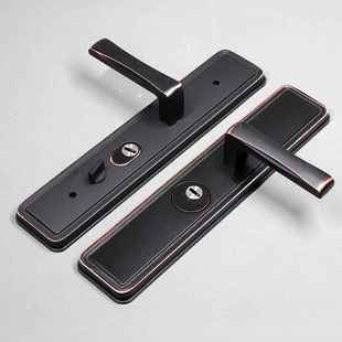 短款 盗防门把手 锌金6117617合1黑色款