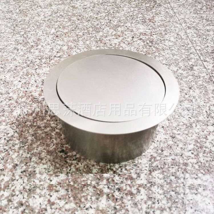 新款直销304台面嵌入式盖子圆形工装台面暗装盖方形垃圾桶盖不锈