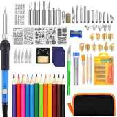 调温焊接烙画套装 101件烙画套装 内热式 雕刻烙画套装 调温烙铁套件