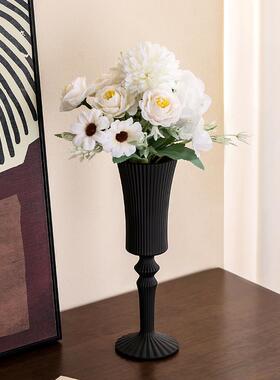 轻奢风高脚杯花瓶创意高级感客厅插花花艺餐桌摆件高档家居装饰品