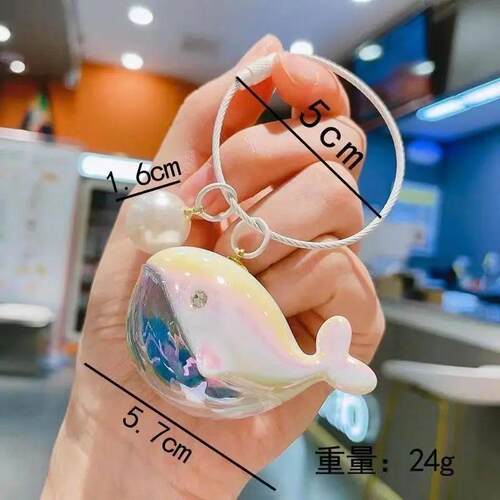 Cute Whale Keychain Pendant Accessories School Bag Pendant