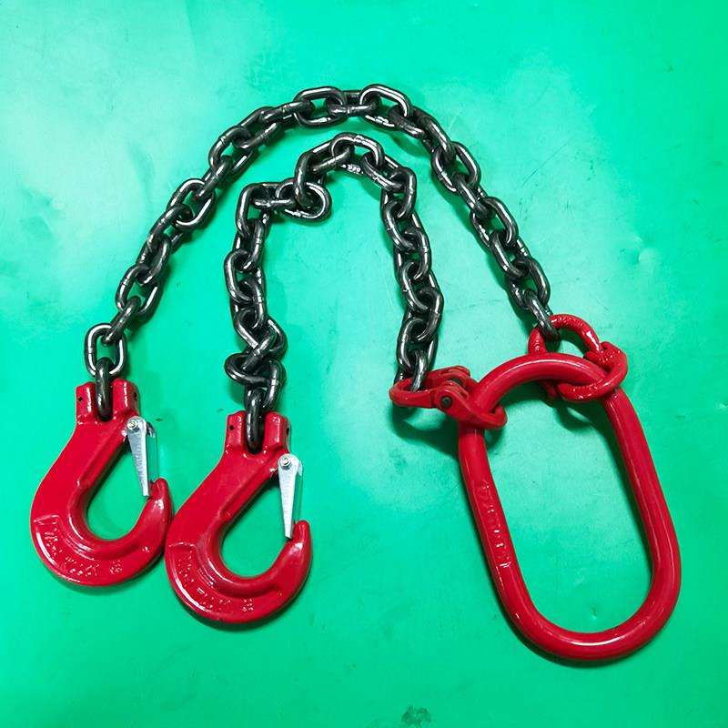 双炼吊勾起重吊炼吊具锰钢炼条吊索具行车挂钩挂环四炼四腿双腿钩