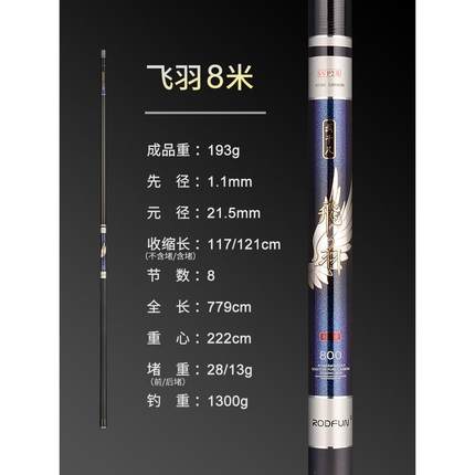 高档竞鹤超轻超硬8日本9传鱼统钓长鲫1十杆大手杆102炮杆13米钓竿