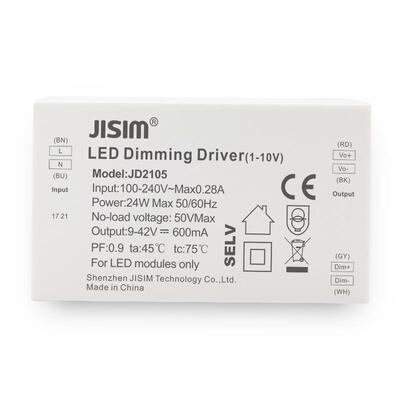 0-10V源JD2105光电源36V1W820W24W明装调射灯调光电支持缓亮启动