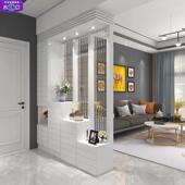 柜客厅屏风隔断玄关柜 进门超大容量鞋 现代简约珠帘装 饰烤漆隔断
