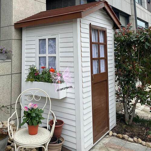 户外新款防腐木小木屋工地设备房公园别墅储物间阳台工具房配电箱