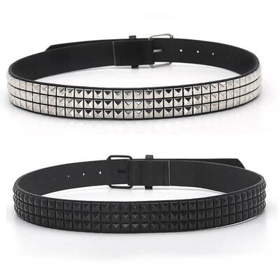 Pyramid Fashion Rivet Belt Men&Womens Studded Belt Punk Roc
