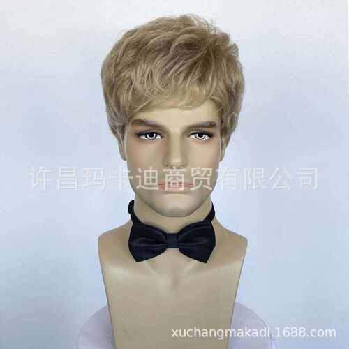 新款直销工厂欧美假发wigs时尚士假发 化纤温丝机制假发 外贸