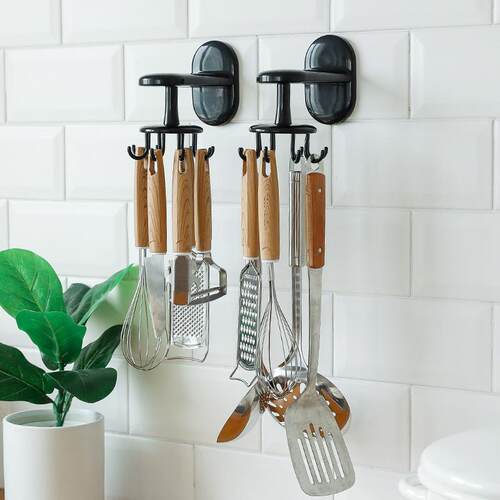 Kitchen Storage Rack for Pots, Spatulas, and Spoons - Wall-M