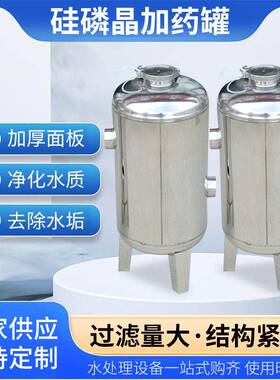 立式硅磷晶加不锈钢大容量归丽晶水处理净化过滤器阻垢软水