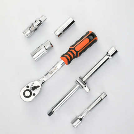 32件套1/2综合机修组套筒扳手套装工具棘轮72齿大飞汽修组套