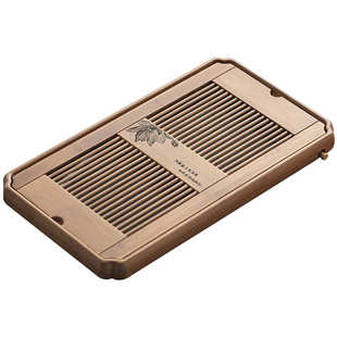 莲蓬胡桃色竹制茶盘储水排水双用茶台功夫茶具楠竹茶海厂家直销