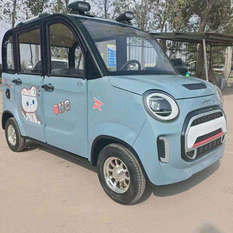 电动四轮家用接送孩子老年代步车 四门四座女士电动轿车