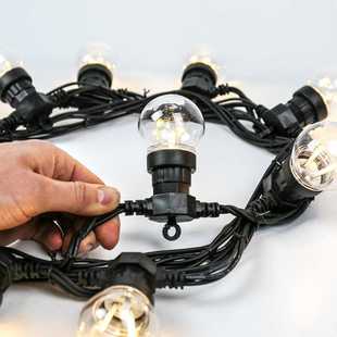 节日装 饰串灯 饰户外G50灯泡防水LED跑马灯串室外婚礼装