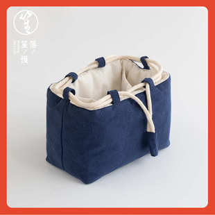 ∞棉麻茶杯茶壶套装收纳袋加长加厚旅行茶具包大号便携布袋