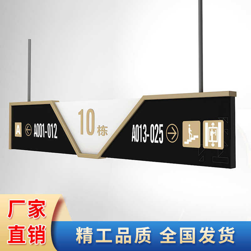指示灯箱商场指示牌超市医院悬挂地下车库牌双面发光镂空吊牌灯箱