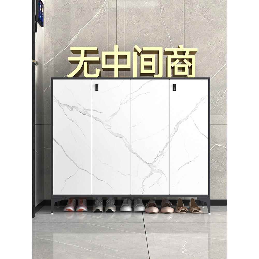 新型鞋柜家用门口入门新款2025爆款铁皮鞋柜收纳柜一体靠墙大容量图片