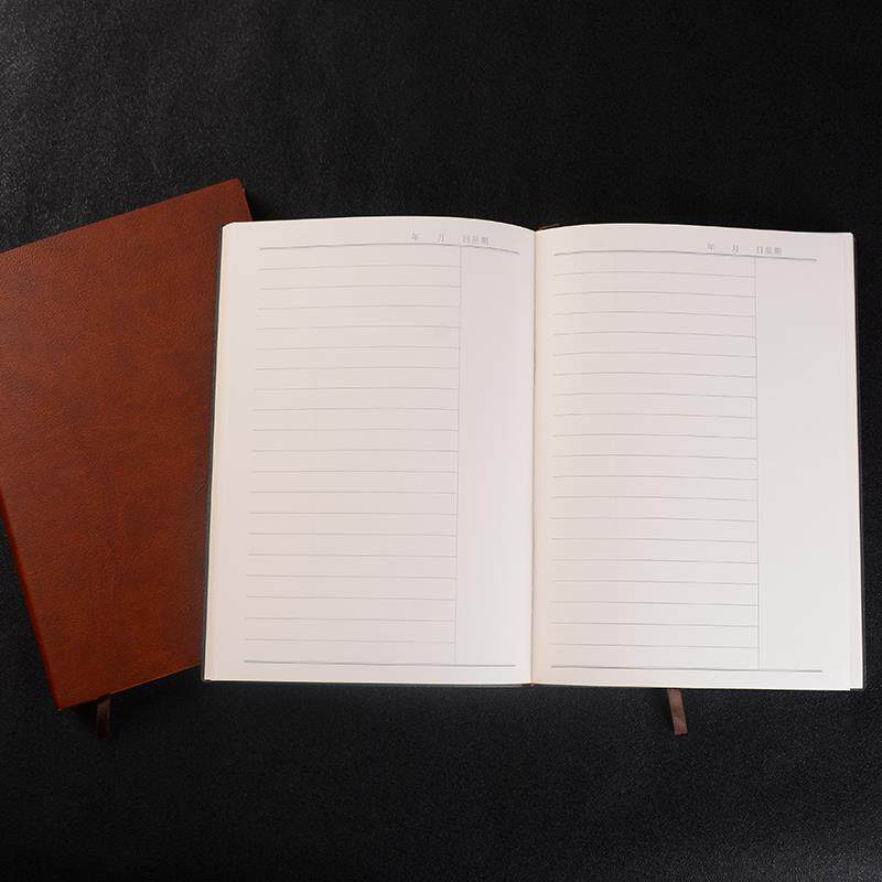 备注修改栏皮面B5笔记本象牙白纸批注栏宽行距11mm政治思想工作本
