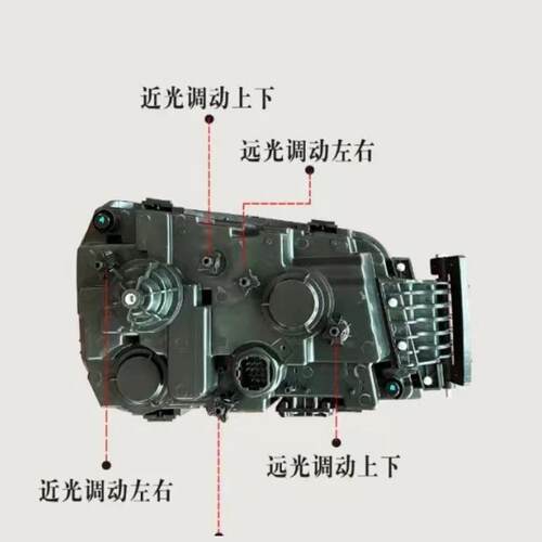 适用陕汽德龙X3000新M3000S前大灯总成LED改装超亮大灯带流水转向