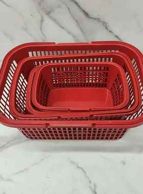 New Plastic Fruit Picking Basket with Handle and Lid - Straw