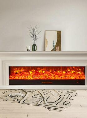 1.2/1.5/1.8WMI/2/24m法式仿真火焰电壁子炉现代实木装.饰柜取暖