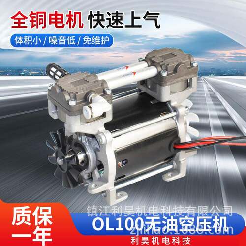 利昊机电OL100无油空压机130W大流量活塞式小型正压打气美容仪器