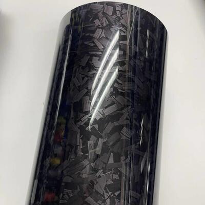 High Glossy black blue silver red Forged Carbon Fiber Vinyl