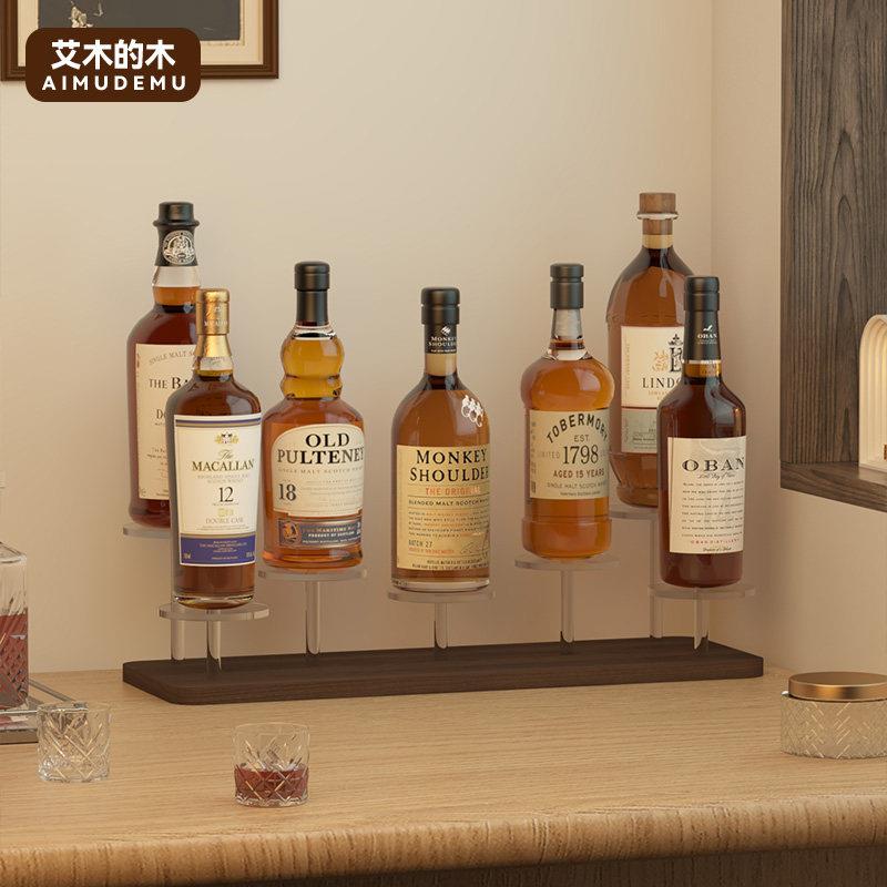 红酒展柜斜放收纳层架餐柜红酒展示架葡萄酒陈列架高档创意红酒架