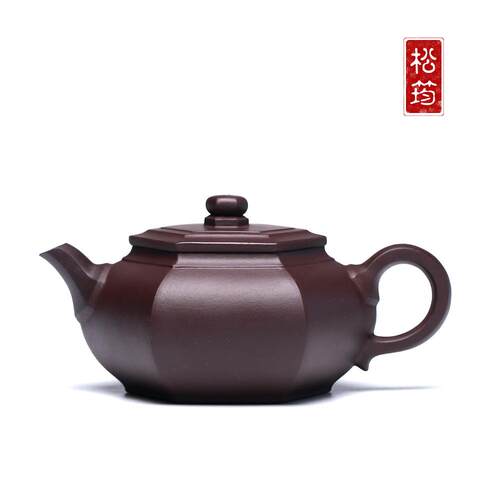 宜兴厂家紫砂壶名家纯全手工原矿老紫泥大彬六方大茶壶茶具320cc