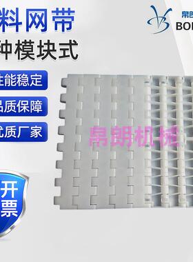 5935平板型塑料网带模块式食品级pp网链传送带模组链板输送机厂家
