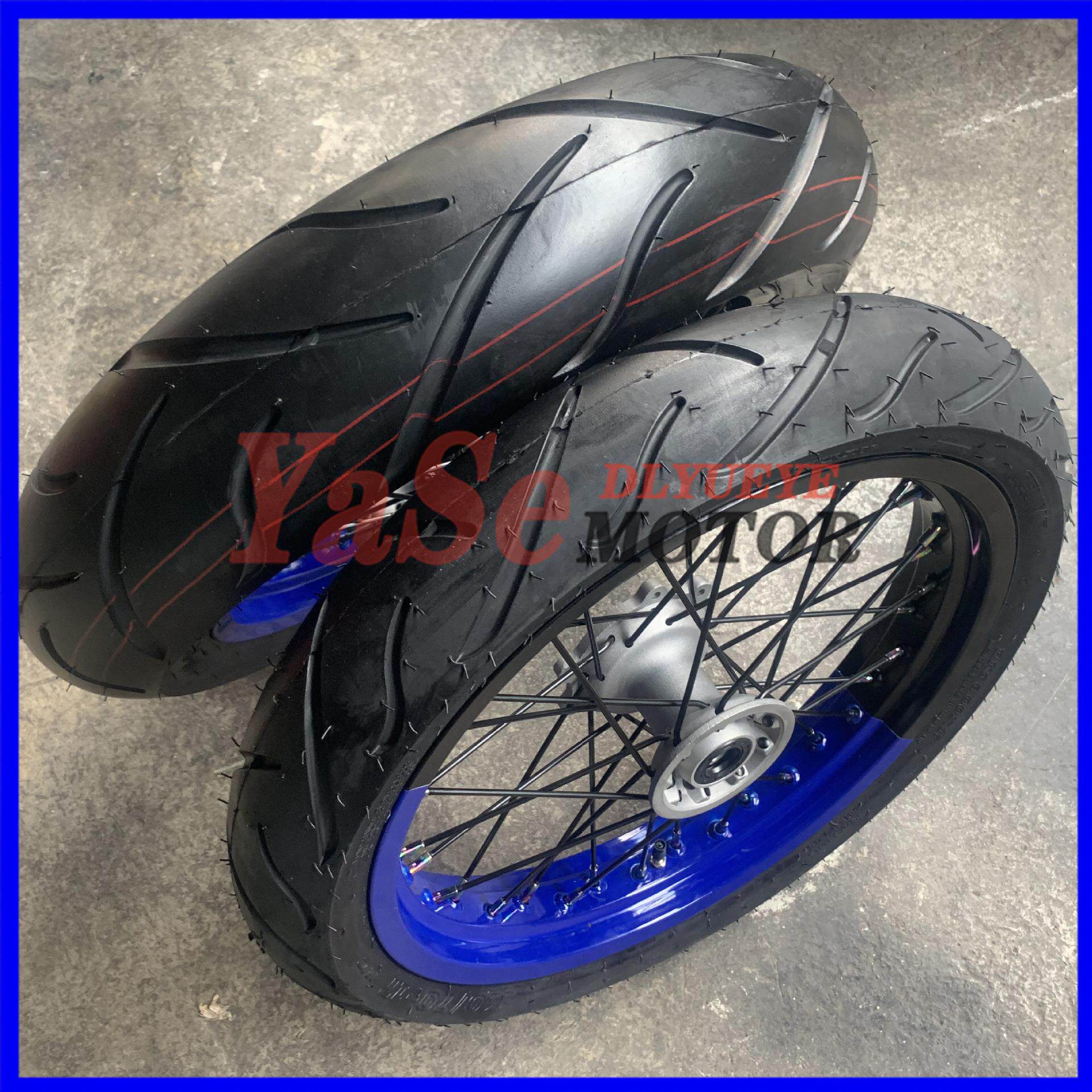 波速尔M1/M5/M3歼二越野摩托改装17寸双拼色加宽滑胎轮毂轮圈总成