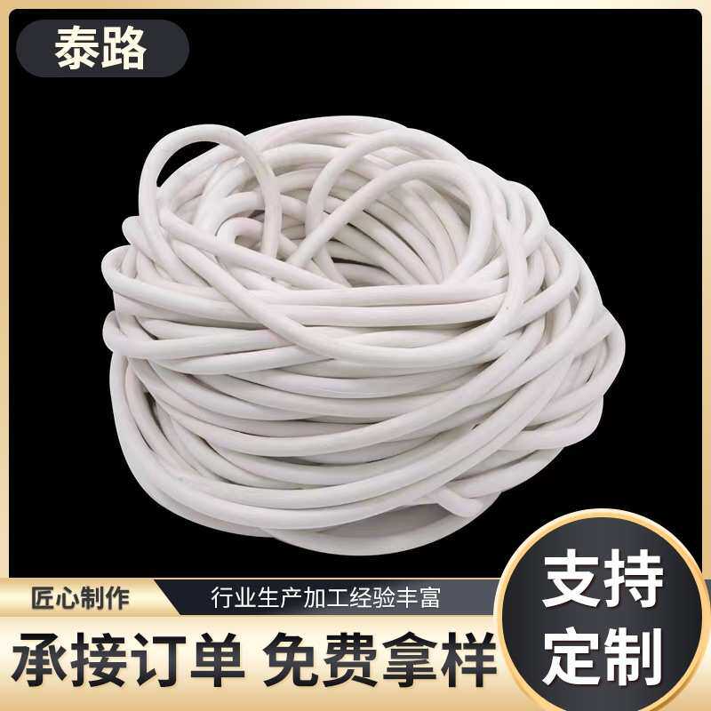 硅胶发泡条圆条白色海绵条硅橡胶耐高温密封条cnc真空吸盘专用